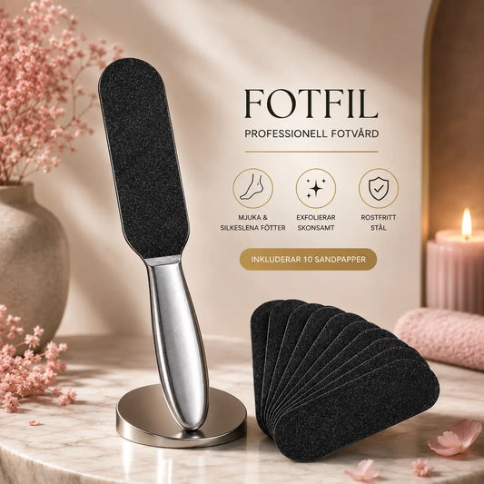 Lyxig fotfil i rostfritt stål Mjukafötter