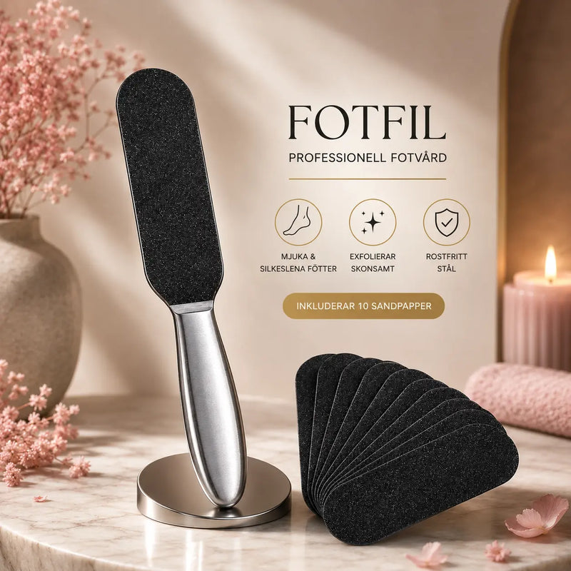Professionell fotfil för hård hud och spruckna hälar